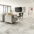 Silver light 18"x18" Honed Marble Tile Product shoot living hall view
