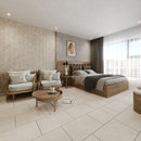 Royal Honed 2"x8" Subway Marble Tile bedroom view