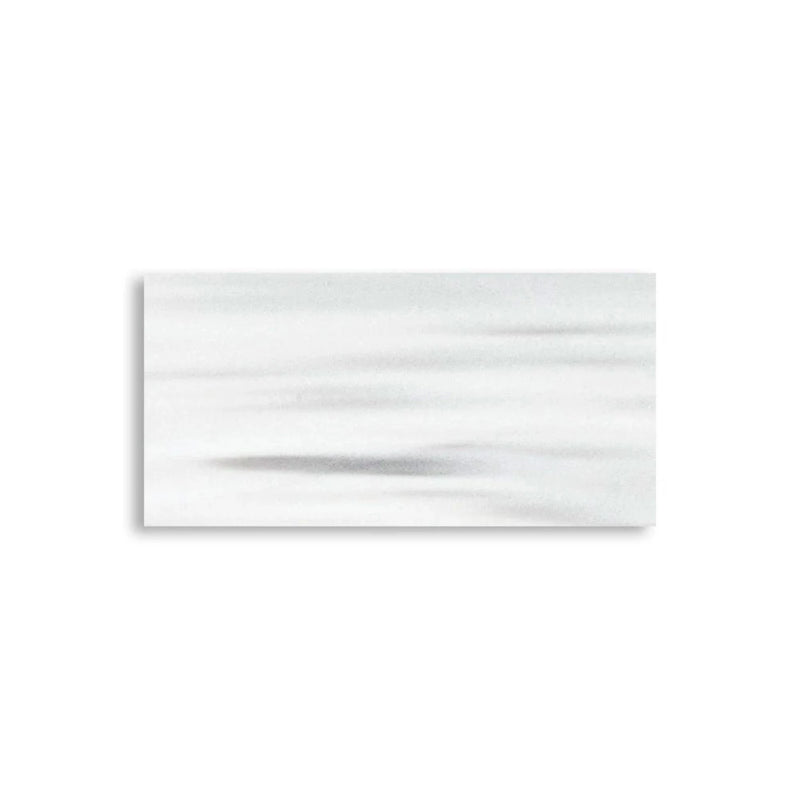 Frost White 2 3/4"x5 1/2" Honed Marble Tile Product Shot tile view