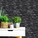 Dark Rock Face Marble 6"x24" Ledger Panel wall view