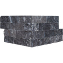 Dark Rock Face 6"x12" Corner Marble Ledger Panel corner view