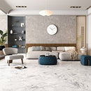 Pitoly Honed 12"x24" Marble Tile living room view