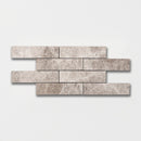 Silver Honed 2"x8" Subway Marble Tile profile view