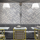City Leather 2"x8" Marble Tile restaurant wall view