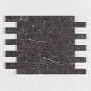 Black Honed 2"x8" Subway Marble Tile angle view