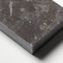 Black Honed 2"x8" Subway Marble Tile closeup view 2