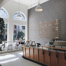 Black Leather 2"x8" Subway Marble Tile cafe view