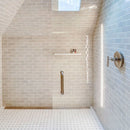 Ice white 12"x12" Polished Diagonal Basket Weave Marble Mosaic Product shoot mosaic view 1