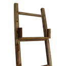 Haussmann Teak Teak Towel Ladder 18 x 64 in Height Adj Shelf Teak Oil