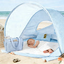 Tiny Land® One-Stop Beach Toy & Tent Set – Light Blue Gingham