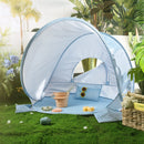 Tiny Land® One-Stop Beach Toy & Tent Set – Light Blue Gingham