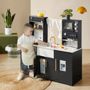 Tiny Land® Play Kitchen with Running Water - Iconic Aqua Kitchen in Black