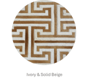 T MODEL – Maze-Inspired Cowhide Patch Rug