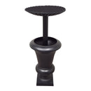 Ornate Round Cast Aluminum Metal 40-in Bird Bath Planter Vase Combo