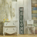 Farmhouse Welcome Sign Green | Wall Art Print on Real Wood