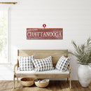 Custom Lodge Cities & Towns Minimalist Red Customizable | Wall Art Print on Real Wood