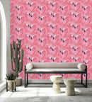 Elegant Pink Flamingos Wallpaper Fashionable