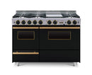 48” LP Gas True Dual-Fuel Self-Cleaning Convection Range - Open Burners