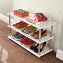 White 3-Shelf Modern Shoe Rack - Holds up to 12 Pair of Shoes