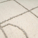 Tieve Black & White Grid Wool Rug