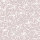 Beige  Floral Pattern Wallpaper