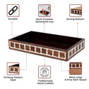 Vanity Tray Illusion Yinyang Pattern Resin Inlay Collection in 10x6, Brown