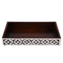 Vanity Trays Parlour Rummy Pattern Bone & Resin Inlay Collection in 10x6