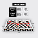 Decorative Tray Discovery Cypher Pattern Resin Inlay Collection in 11x17