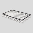 Decorative Tray Illusion Tiktak Pattern Resin Inlay Collection in 11x17, Black & White