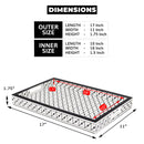 Decorative Tray Illusion Tiktak Pattern Resin Inlay Collection in 11x17, Black & White
