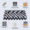Decorative Tray Optique Pixel Pattern Resin Inlay Collection in 11x17