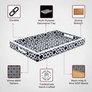 Decorative Tray Shiraz Pattern Resin Inlay Collection in 11x17, Black & White