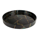 Decorative Tray Cosmos Galaxy Pattern Resin Inlay Collection in 12x12