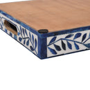 Decorative Tray Alhambra Azul Pattern Bone & Resin Inlay Collection in 2 Sizes