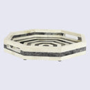 Decorative Tray Athens Dionysis Pattern Bone Inlay Collection in 12x12 inches