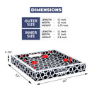 Decorative Tray Zellij Pattern Resin Inlay Collection in 2 Sizes, Black & White