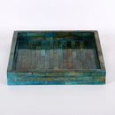 Decorative Tray Verdigris Pattern Bone Inlay Collection in 12x12 inches