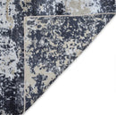 Peach and Charcoal Modern Abstract Hand Knotted Bamboo Silk 8x10 Area Rug