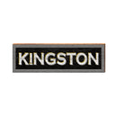 Kingston Black White Sign | Real Wood Art Print