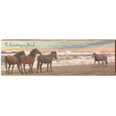 Beach Horses Chincoteague Island TRE9 | Wall Art Print on Real Wood