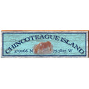 Chincoteague Island, Virginia Wooden Sign | Wall Art Print on Real Wood