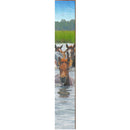 Sea Horses in Water TRE9 | Wall Art Print on Real Wood