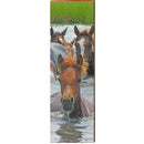 Horses in Water Wooden Sign | Wall Art Print on Real Wood