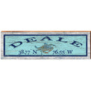 Deale Blue Crab Blue Latitude Longitude | Wall Art Print on Real Wood