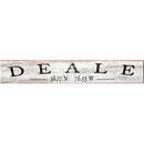 Deale Minimal Black & White Latitude Longitude | Wall Art Print on Real Wood