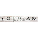 Lothian Minimal Black & White Latitude Longitude | Wall Art Print on Real Wood