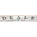 Deale Blue Crab Minimal Black & White Latitude Longitude | Wall Art Print on Real Wood