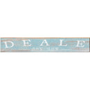 Deale Minimal Blue & White Latitude Longitude | Wall Art Print on Real Wood