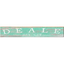 Deale Minimal Green & White Latitude Longitude | Wall Art Print on Real Wood