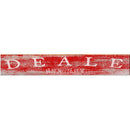 Deale Minimal Red & White Latitude Longitude | Wall Art Print on Real Wood
